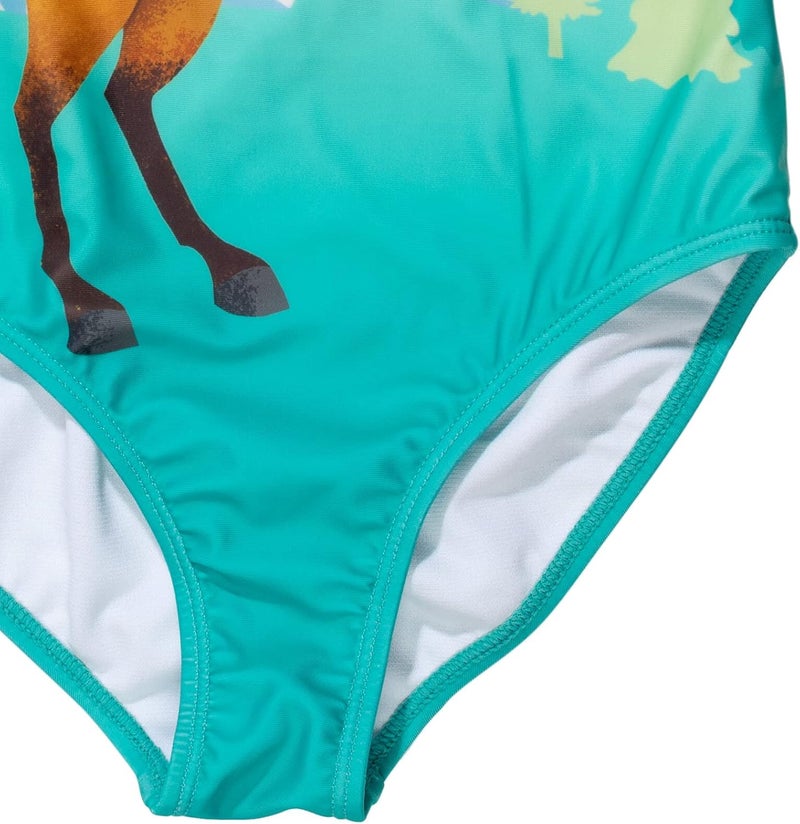 DreamWorks Spirit Riding Free Little Girls OnePiece Bathing Suit Blue 5 - Image 5