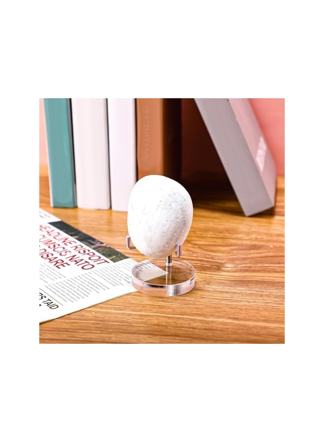 The Bros Adjustable Metal Arms Display Stand Easel, 4 Pcs Crystal Display Stand, Clear Display Easel Stands Pedestal, with Acrylic Base, Small Collectibles Display Stands for Mineral Agate Collectibles - Image 4