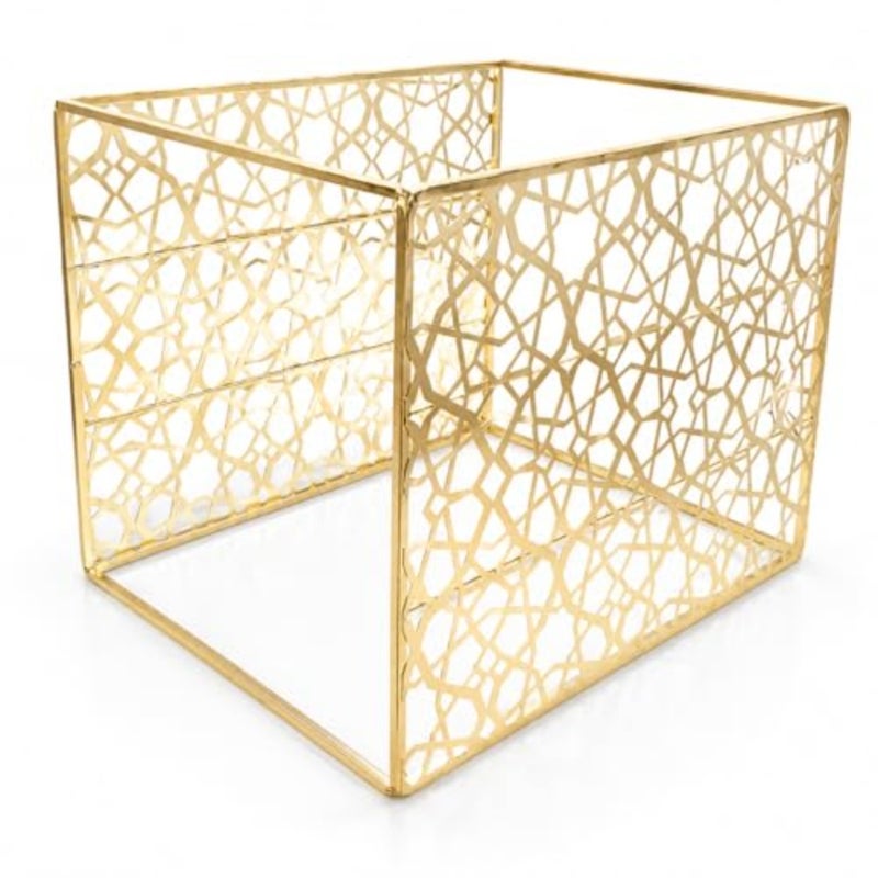 GN 1/2 Gold Elevation Stand 10" 25.4 cm Height, Decorative Buffet Riser for Catering and Events Laser-Cut Stainless Steel Display Stand, Durable Gold Finish for Food and Décor - Image 1