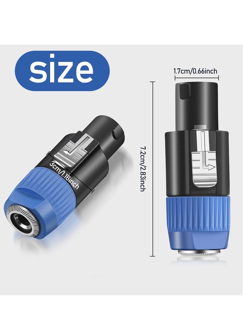Excefore - Speakon Connector - Professional Speaker Twist Lock Plug - High-Quality Audio Connector for Sound Systems, Amplifiers, and PA Systems - Durable and Reliable - Pack of 8 - Image 1