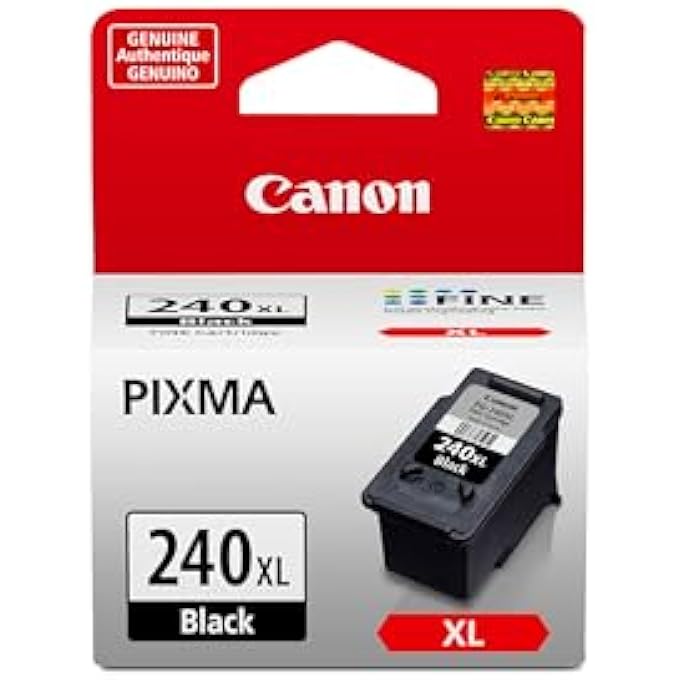 PG-240 XL GENUINE BLACK INK CARTRIDGE, COMPATIBLE WITH MG2120/3120/4120, MX512/432/472/372/392/522/532/452, MG2220/3220/4220/3520/3620, TS5120 - Image 1
