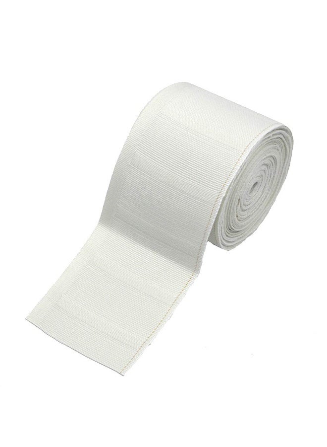 Curtain Heading Deep Pinch Pleat Cotton Tape, White, 3 inch x 11 Yards - Image 1