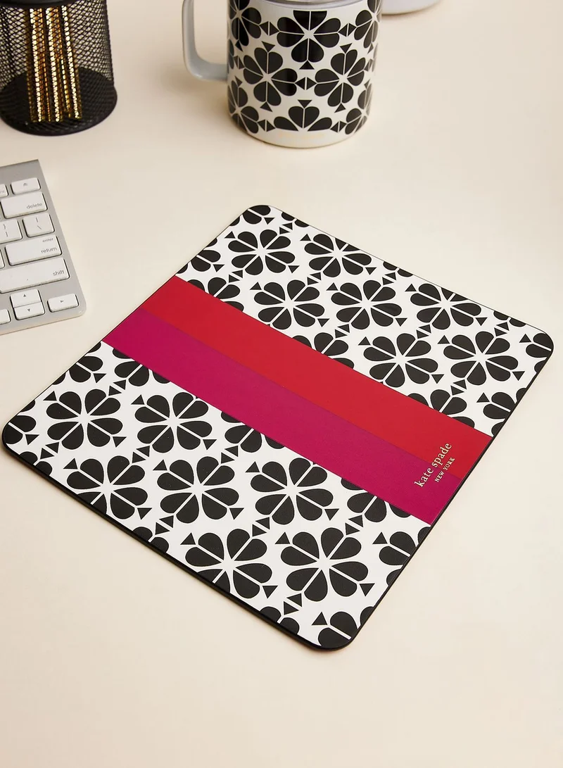 Kate Spade Mouse Pad, Black Spade Flower