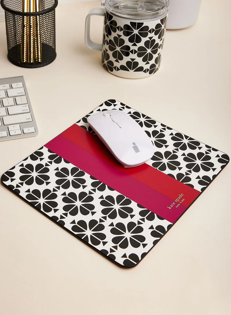 Kate Spade Mouse Pad, Black Spade Flower