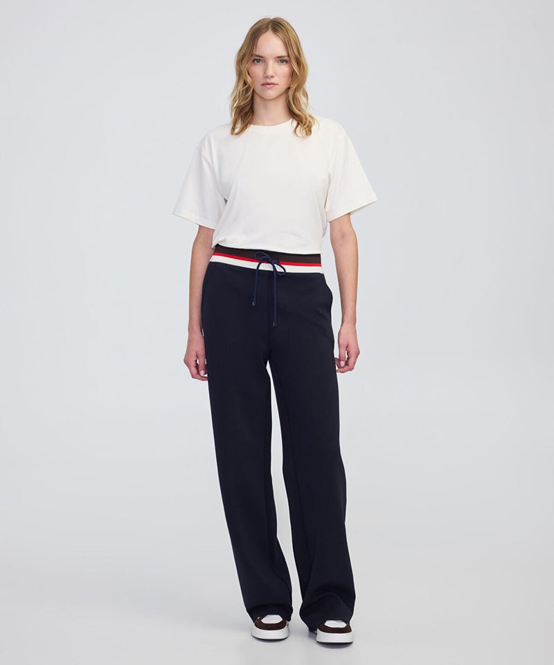 Ipekyol Contrast Waist Wide-Leg Trousers - Image 1