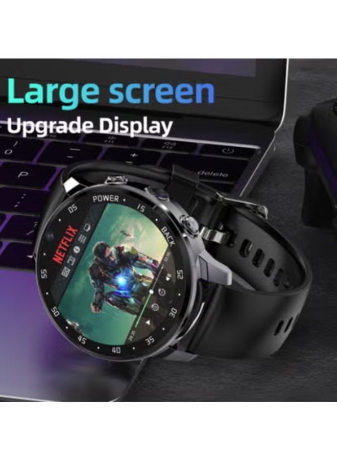 AROAQ A3 1.43 inch IP67 Waterproof 4G Android 8.1 Smart Watch Support Face Recognition / GPS, Specification:4G+64G(Black)  - Image 4