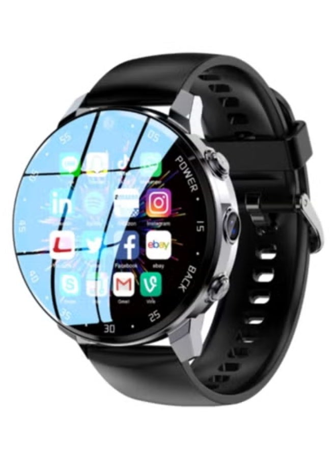 AROAQ A3 1.43 inch IP67 Waterproof 4G Android 8.1 Smart Watch Support Face Recognition / GPS, Specification:4G+64G(Black)  - Image 1