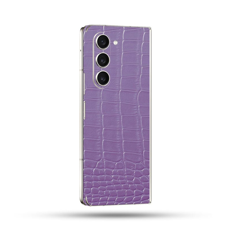 MIGHTY SKINS MightySkins Skin Compatible with Samsung Galaxy Z Fold 5 Full Wrap - Purple Gator Skin | Protective, Durable, and Unique Vinyl Decal wrap Cover | Easy to Apply & Change Styles | Made in The USA - Image 1