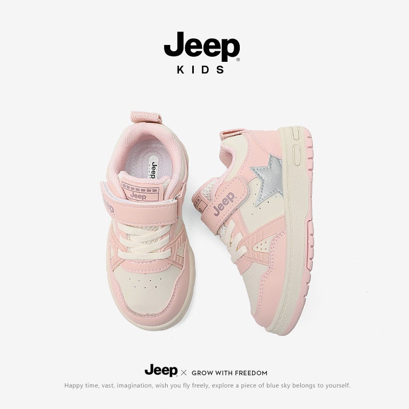 Jeep Jeep Girls Kindergarten Baby Shoes Boys Breathable Sports Shoes Spring Anti-Kick Toddler Shoes - Image 3
