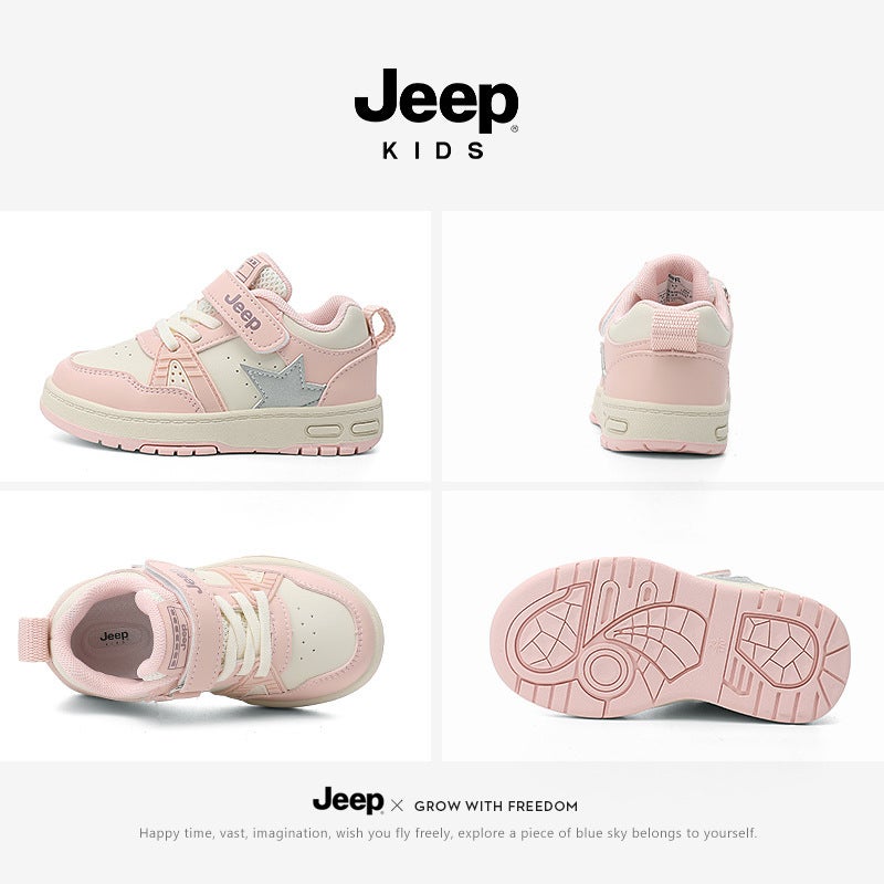 Jeep Jeep Girls Kindergarten Baby Shoes Boys Breathable Sports Shoes Spring Anti-Kick Toddler Shoes - Image 4
