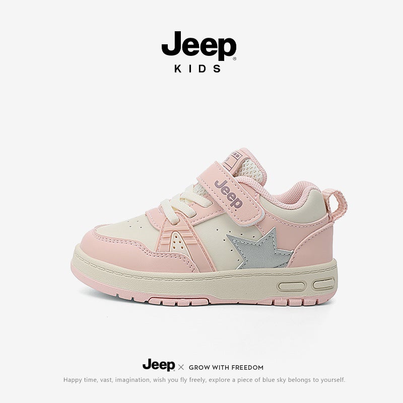 Jeep Jeep Girls Kindergarten Baby Shoes Boys Breathable Sports Shoes Spring Anti-Kick Toddler Shoes - Image 2