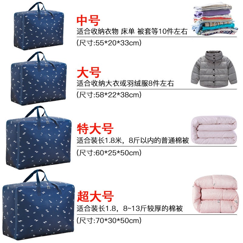 Quilt Storage Bag Large Capacity Waterproof Moisture-Proof Organizing Clothes Clothing Luggage Bag Moving Packing Quilt Bag - Image 5
