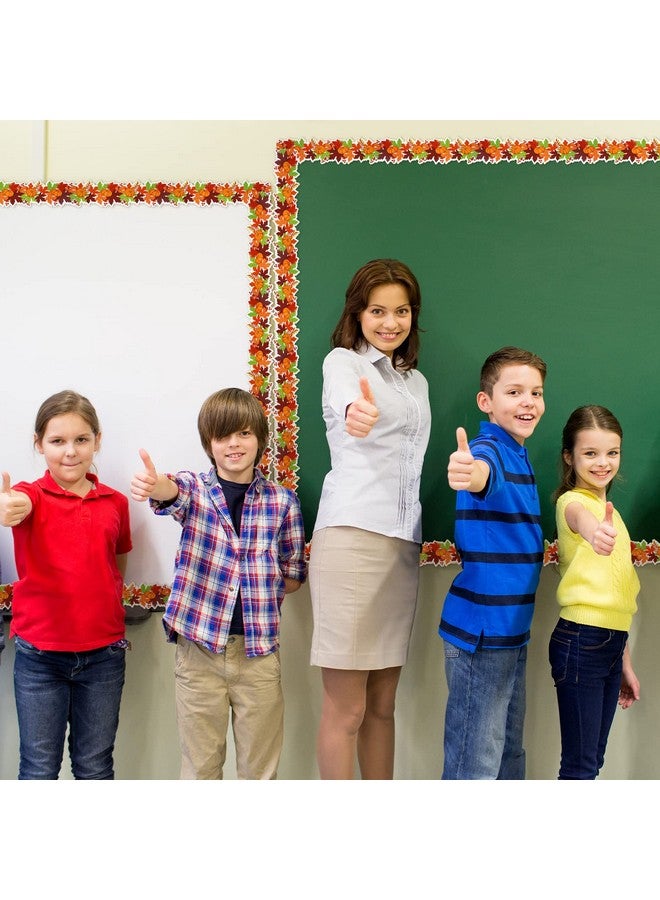 تيلينغ لوحة إعلانات عيد الشكر بطول 65.6 قدمًا على شكل قرع الخريف، لوحة إعلانات الخريف على شكل حد لجدار الفصل الدراسي، سبورة مدرسية، ديكور منزلي وداخلي للمكتب (قرع) - Image 5