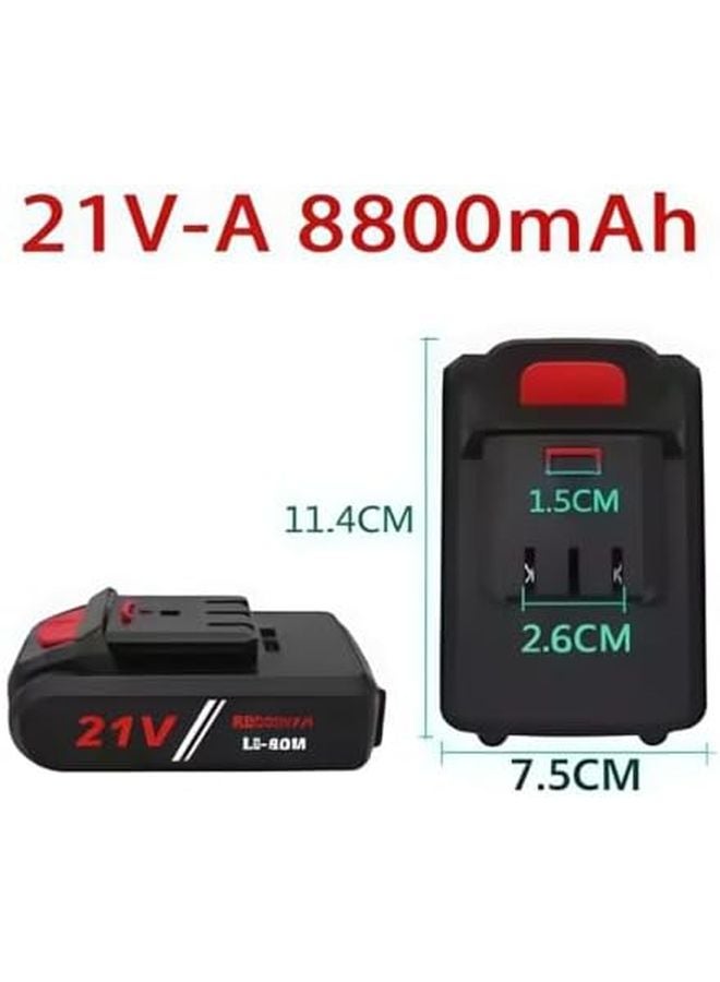 بطارية ليثيوم أيون قابلة لإعادة الشحن 21 فولت 8800 مللي أمبير متوافقة مع المثاقب الكهربائية ومفكات البراغي اللون 21 فولت ب - Image 4