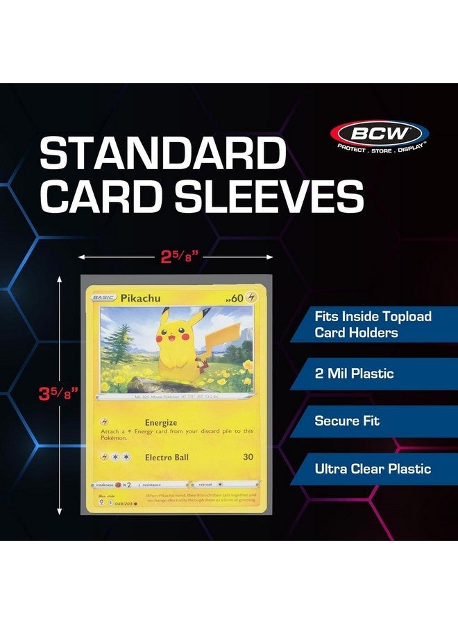 BCW 3x4 Topload Card Holders and Card Sleeves Combo | 100 Clear Plastic Toploaders and 100 Soft Card Sleeves | Protect, Store, and Display Trading Cards | Durable Card Storage Box for Collectors - Image 4