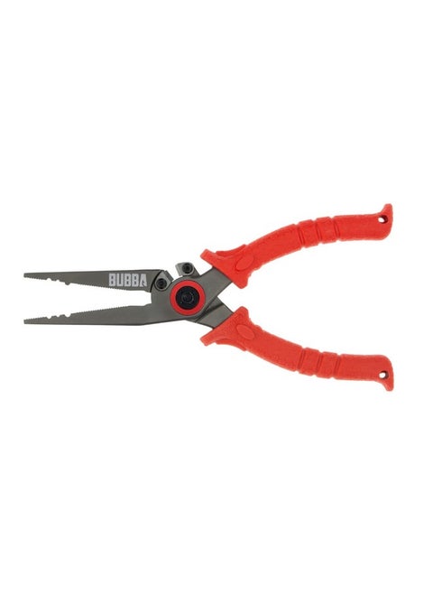 BUBBA 8.5" Stainless Steel Pliers with Non-Slip Handle, Spring Loaded with Crimping Tools and Anvil Cutters Lanyard Hole and Sheath