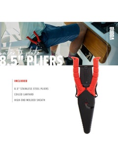 Bubba BUBBA 8.5" Stainless Steel Pliers with Non-Slip Handle, Spring Loaded with Crimping Tools and Anvil Cutters Lanyard Hole and Sheath  - Image 5