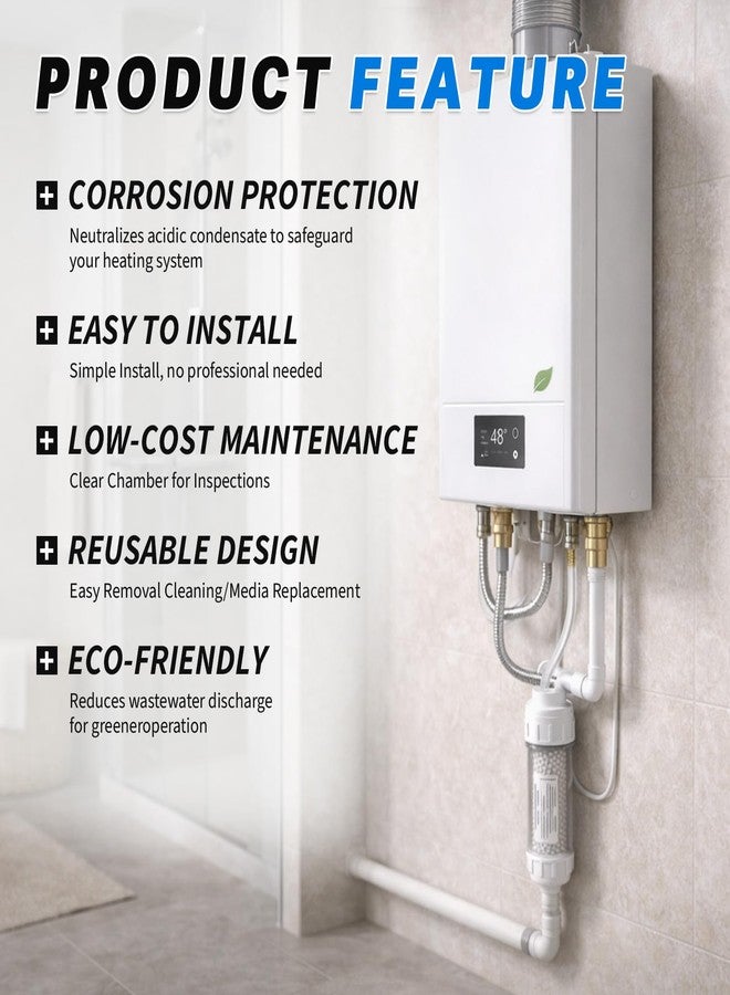 طقم مُعادل التكثيف Lazenta 804000074 متوافق مع سخانات المياه والغلايات الفورية Rinnai Sensei SE+ وM Series، بما في ذلك RU199i وRUC98i وM120SN - Image 5