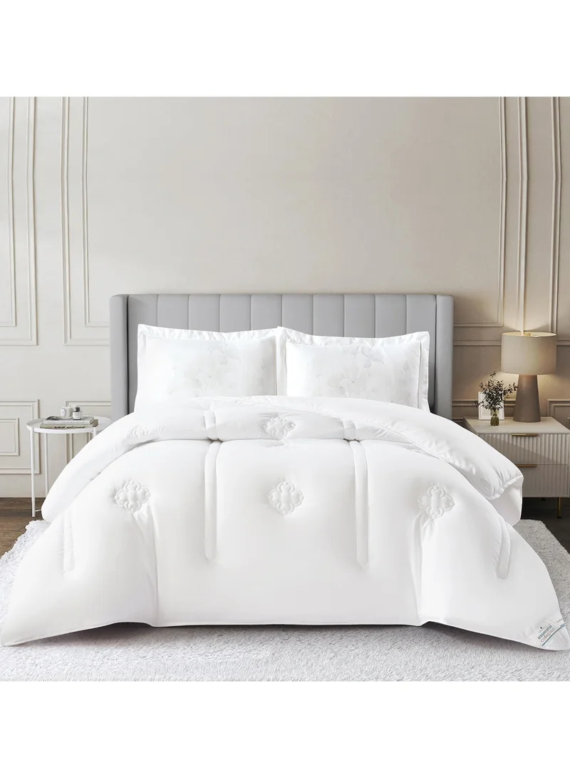 Donetella Set Includes 3 Pcs :- 1 King Comforter 240x260 cm and 2 Pillow sham 50x75+5cm