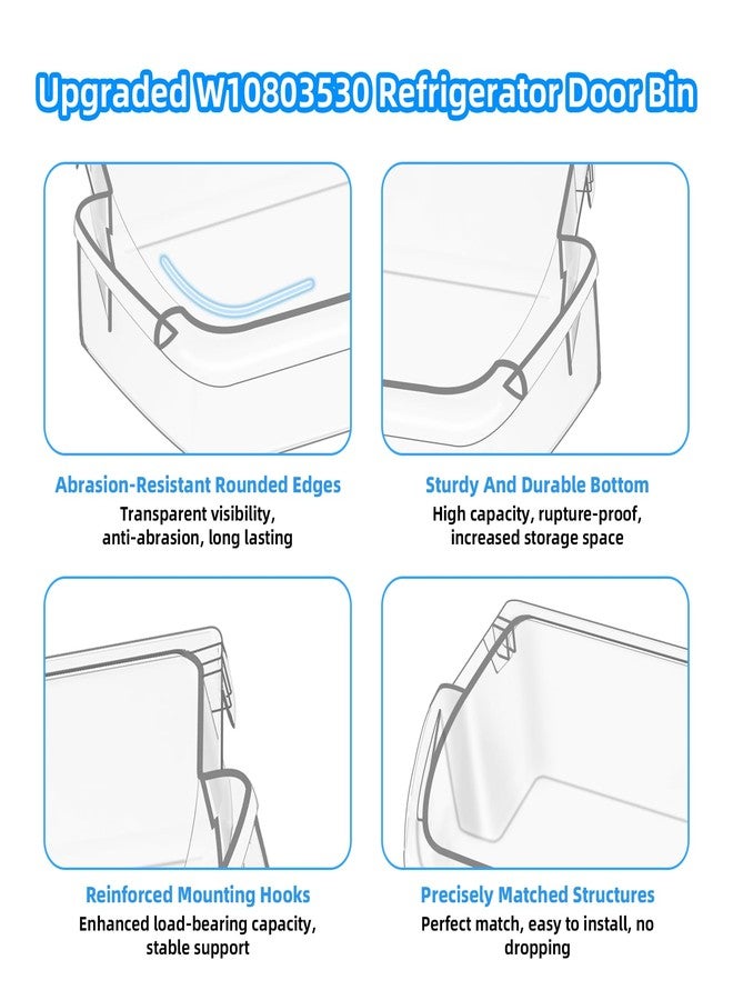 Alvar UPGRADED W10803530 W10582649 Door Shelf Bin WRT311FZDW01 Parts Compatible with Whirlpool Refrigerator Door Shelf AP5982593 PS11703474 WRT311FZDW00 WRT311FZDM00 WRT311FZDM01 WRT311FZDW02 Door Shelves - Image 4