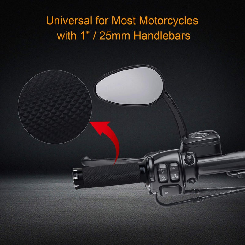 NTHREEAUTO Handlebar Hand Grips Motorcycle Throttle Grip for 1" / 25mm Handle Bars Universal Compatible with Harley Dyna Sportster 883 1200 Road Electra Glide Softail Touring - Image 3