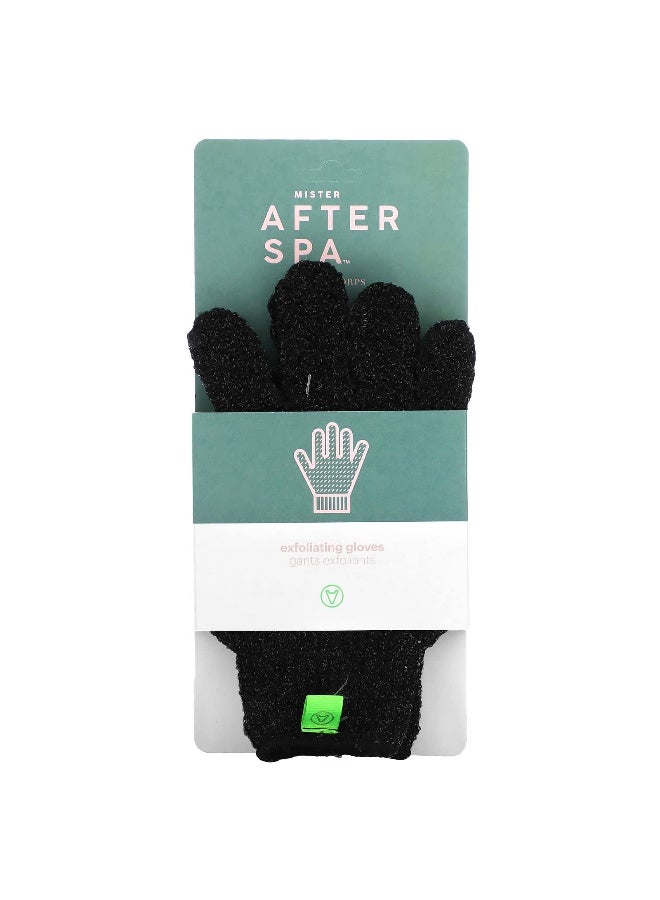 AfterSpa, Exfoliating Gloves, Black, 1 Pair - Image 1