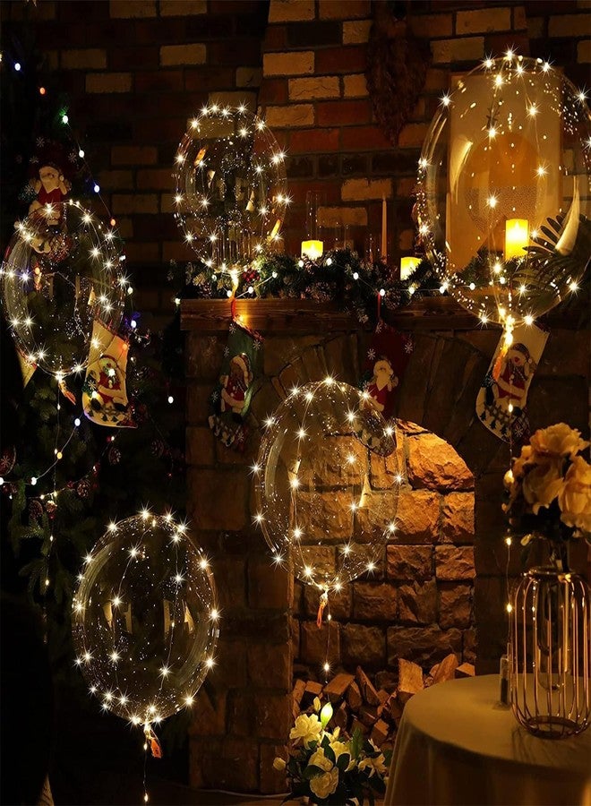 ComboJoy 12 Pack Big Light Up BOBO Led Balloons with Sticks - Clear Balloons with Lights, Glow in the Dark, Flicker in the Daylight - Perfect Glow Party Supplies for Birthday, Wedding, Graduation - Image 5