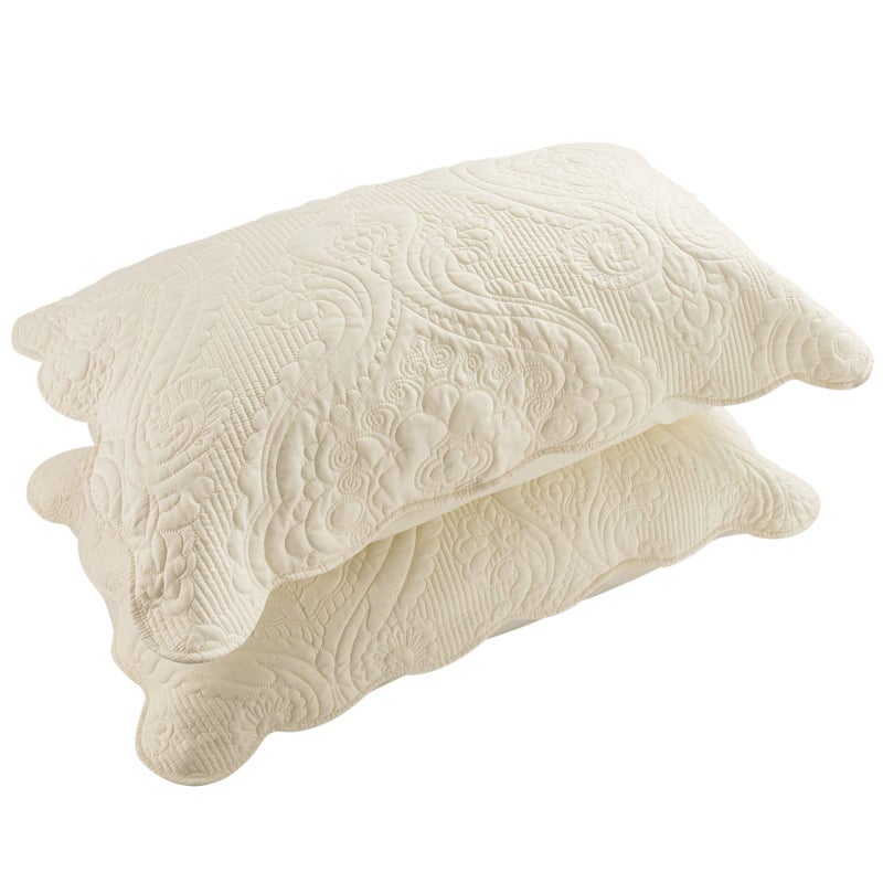 Bosowos مبطن وسادة شمس مجموعة من 2 زخرفة microfiber كوين السرير وسادة وسادة ناعمة التنفس الأغطية مع إغلاق المغلف (صفراء فاتحة 2pcs: 20 × 30inch) - Image 1