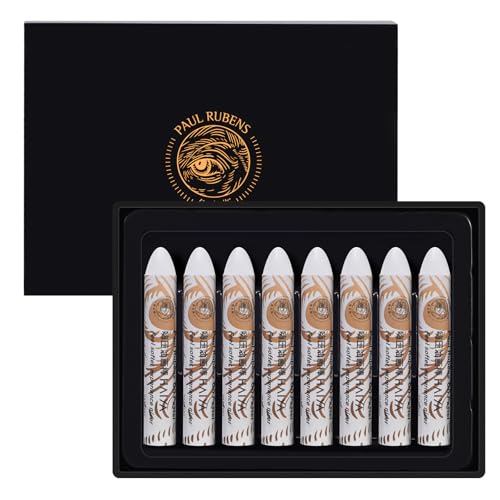 Paul Rubens White Oil Pastels 8 Pack UltraCreamy Blendable Bullet Tip for Precision Premium Art Supplies for Drawing Sketching Painting Ideal for Artists Students Beginners - Image 1