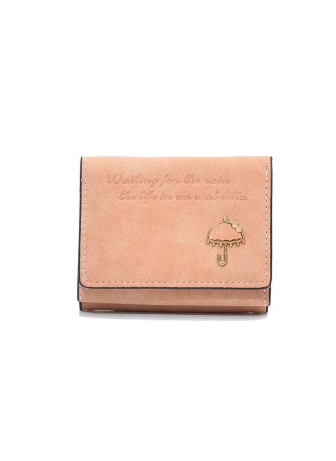 Generic Chamoiseather Leather Flip Wallet & Card Holder with Multiple  Pockets - Beig  - Image 1