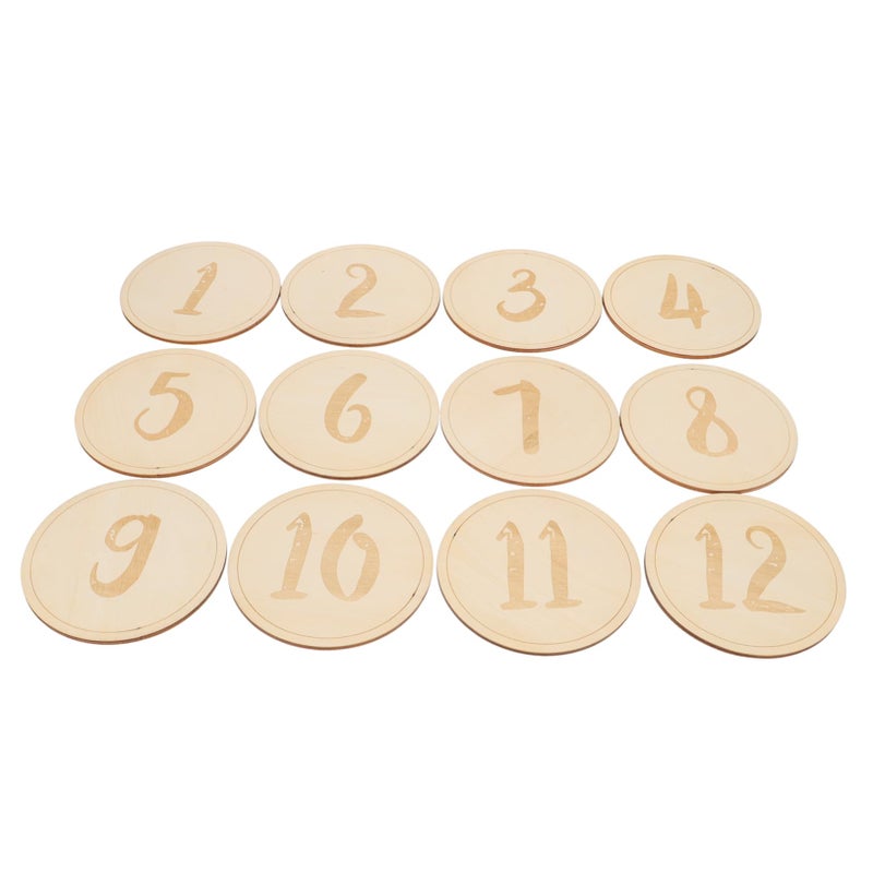 Monthly Photo Discs Growth Cards For Newborn Photography Keepsake 10x10x0 3cm - Image 2