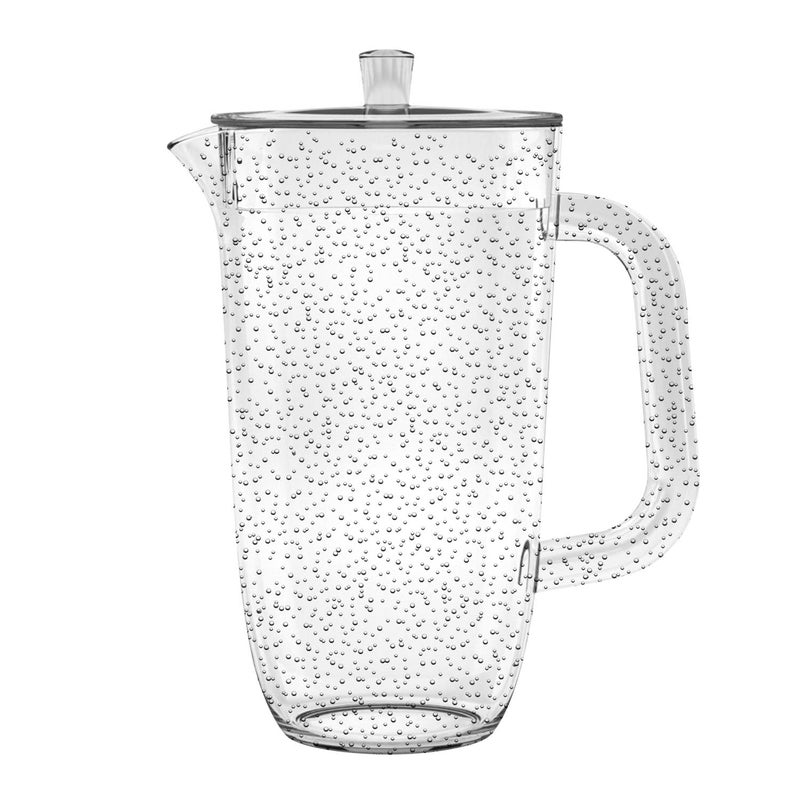 TarHong Bubble Pitcher with Lid, Clear, 100 oz., Premium Plastic - Image 4