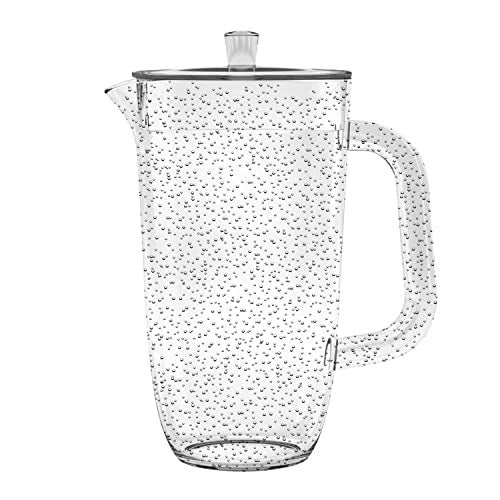 TarHong Bubble Pitcher with Lid, Clear, 100 oz., Premium Plastic - Image 1