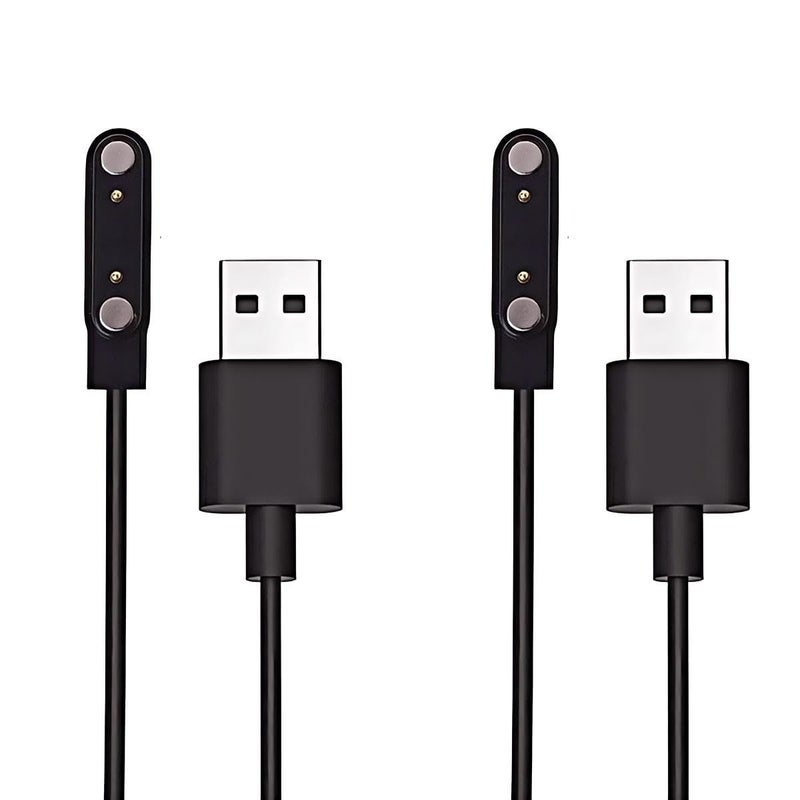 XIMAND Magnetic Charging Cable 2-Pin 7.62mm Bone Conduction Open-Ear Wireless Headphones,Replacement USB Charger Cord Headphones Cable or Some Smart Watch Charger Cable -2 Pack (2 Pin) - Image 1
