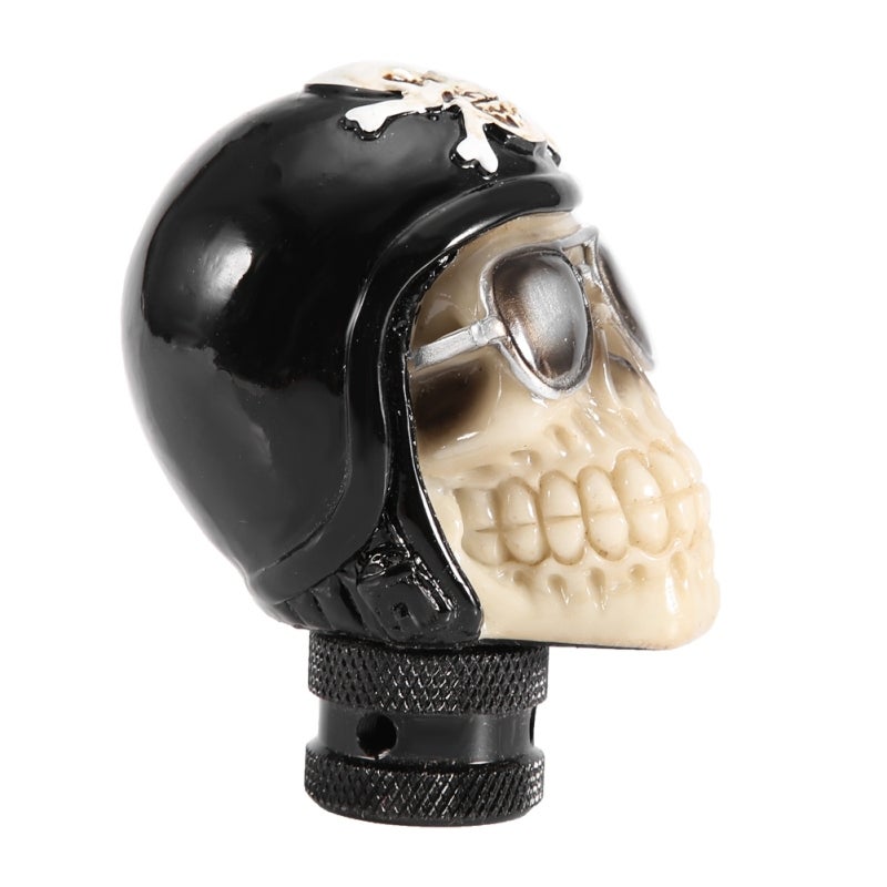 Manual Gear Shift Knob White Quality Eco-Friendly Resin - Exquisite Skeleton Skull Design - Universal Car Gear Knob for Most Manual Transmission Automotive Interior Upgrade - Image 4