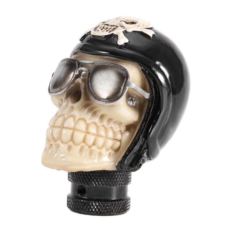 Manual Gear Shift Knob White Quality Eco-Friendly Resin - Exquisite Skeleton Skull Design - Universal Car Gear Knob for Most Manual Transmission Automotive Interior Upgrade - Image 3