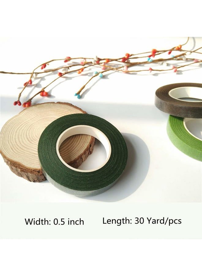 Transun Moo 4 Rolls 1/2 Inch Floral Tapes Florist Wraps for Bouquet Stem and Flowers Making Craft Projects (30 Yards, Mixed Color) - Image 4
