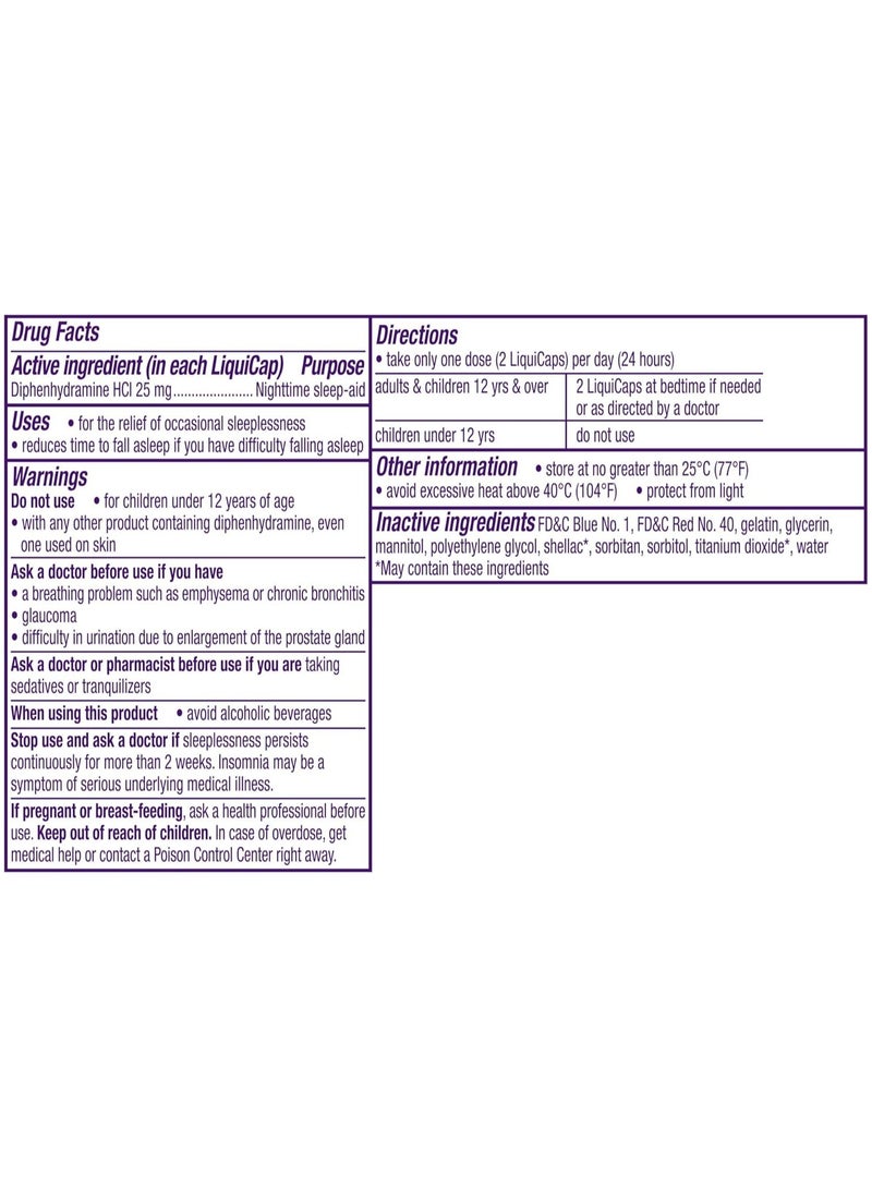 Vicks ZzzQuil Nighttime Sleep-Aid, 12 Liquicaps  - Image 2