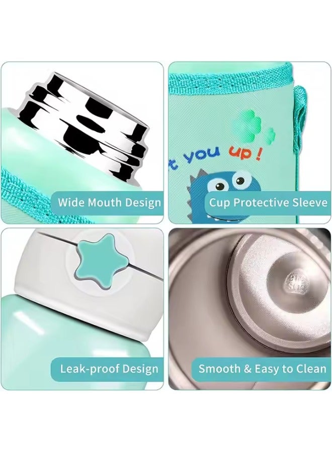 تويسو زجاجة مياه من الفولاذ المقاوم للصدأ من Twisoo مع غطاء من القش، قارورة معدنية معزولة بفراغ مزدوجة الجدران وقابلة لإعادة الاستخدام، زجاجة مياه رياضية مانعة للتسرب مع حزام كتف، للمشروبات الساخنة والباردة، 500 مل (أرجواني) - Image 5