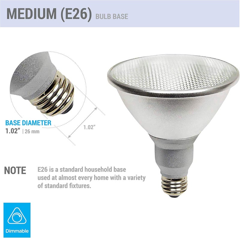 KOR Pack of 2 K21471 LED PAR38FL 120V  18 Watt High Output 100W Replacement PAR38 Flood  120 Volt  LED Light Bulbs Indoor  Outdoor Use 3000K Soft White - Image 3