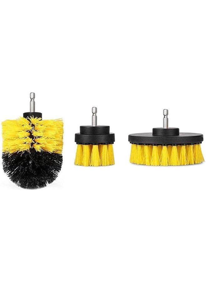 SMILEE Practical 3Pc Car Cleaning Brush Car Detailing Brush Drill Brush With Drill Attachment Tub Cleaner Scrubber Cleaning Brushes Automotive Detailing Spin Scrubber Set - Image 1