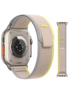 Trail Loop Band Compatible With Apple Watch 8 Ultra 49mm, Nylon Sport Gray Yellow