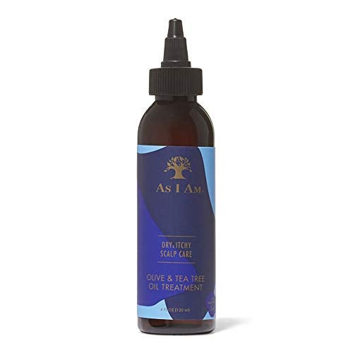 As I Am As Am Dry and Itchy Scalp Care Oil Treatment - 4 ounce - Enriched with Salicylic Acid, Olive Oil, and Tea Tree Oil - Fights Dandruff, Seborrheic Dermatitis, and Psoriasis, Blue 