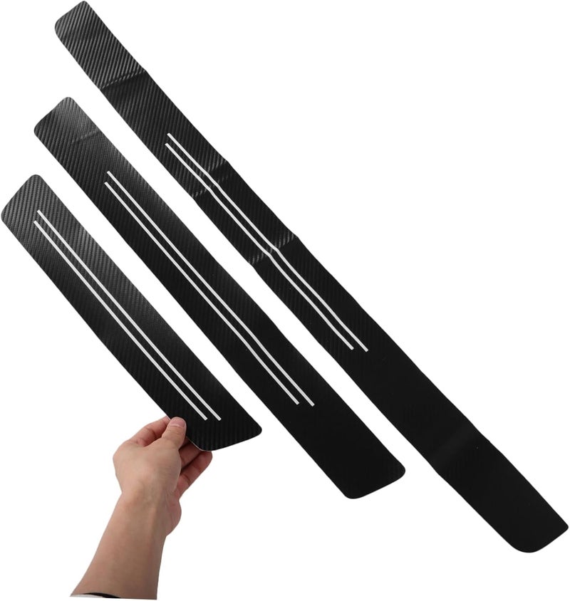 Cabilock 1set Car Door Sill Protectors Collision Trim Stickers Scratch-Resistant Pu Design Easy Installation Fits Vehicles Lines - Image 4