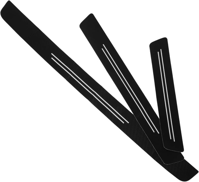 Cabilock 1set Car Door Sill Protectors Collision Trim Stickers Scratch-Resistant Pu Design Easy Installation Fits Vehicles Lines - Image 1