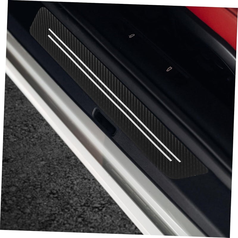 Cabilock 1set Car Door Sill Protectors Collision Trim Stickers Scratch-Resistant Pu Design Easy Installation Fits Vehicles Lines - Image 5