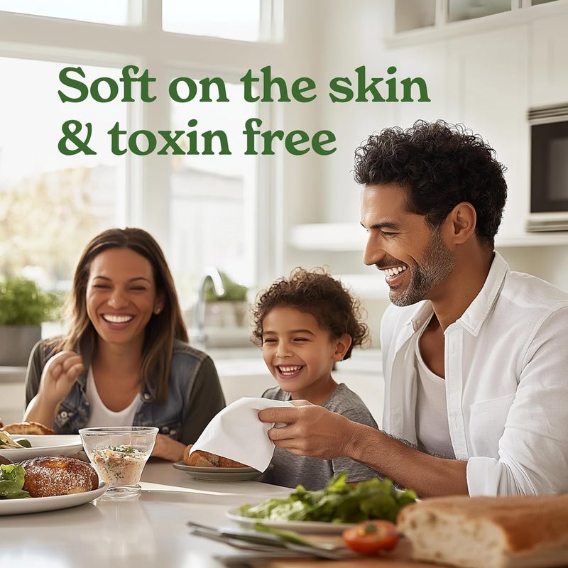 CABOO Tree Free Napkins, 4 Packs of 250, 1000 Total Napkins, Sustainable & Disposable Kitchen Napkin - Image 4