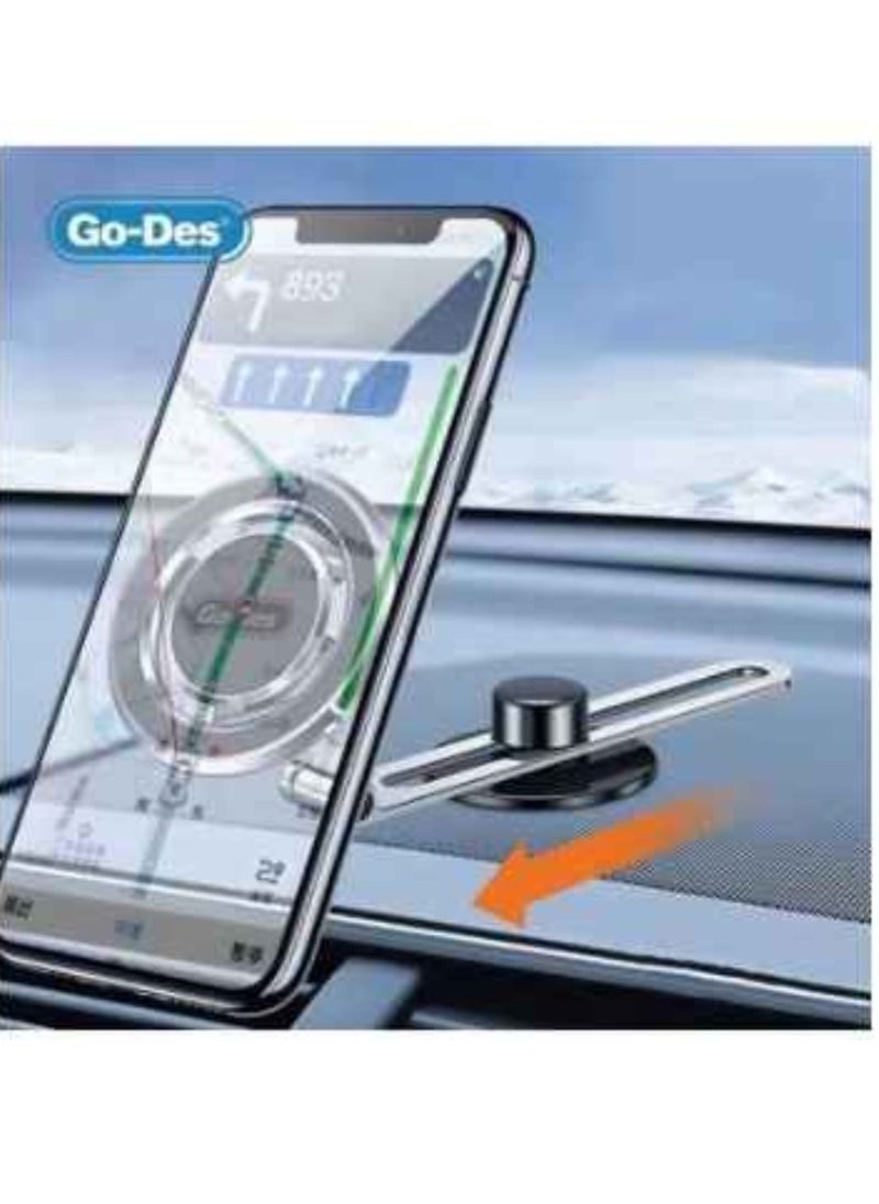 GO-DES 360° Rotation Super Magnetic Mobile Phone Car Holder for All Mobiles - Image 2