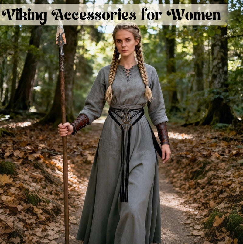 Pirekul Viking Costume Women Belt with Troll Cross - Medieval Renaissance Accessory for Viking, Ren Faire Halloween Cosplay (Black) - Image 5