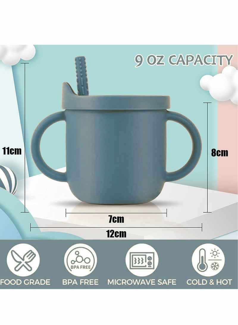 Excefore Silicone Sippy Cups for Baby, Sippy Cup & Snack 2-in-1 Container for Toddlers - Image 2